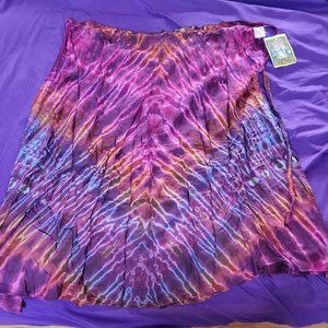Tie dye bohemian chic hippie skirt